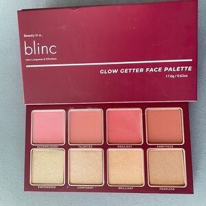 Blinc Glow Getter Face Palette, Cheek Palette with Highlighters, Blush & Contour